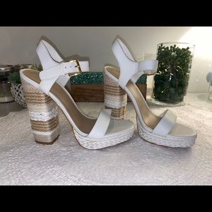White woven heel by Aldo